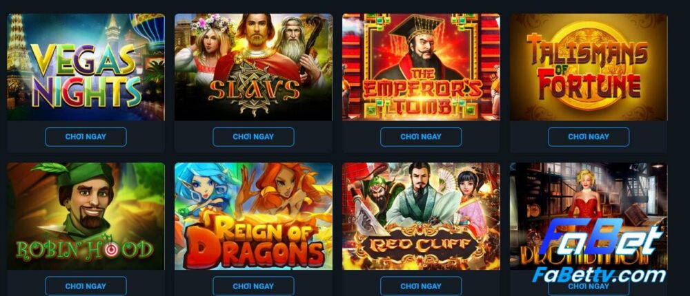 Các sảnh Slots Game tại Fabet