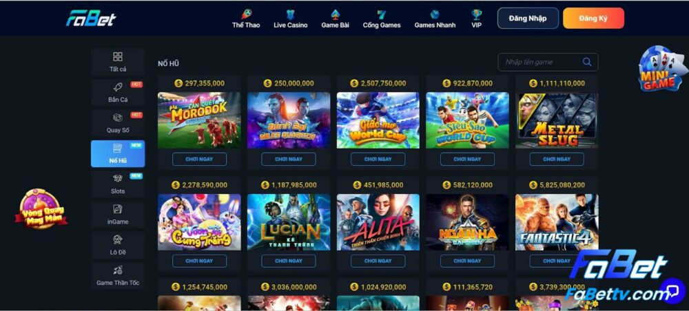 Kinh nghiệm chơi Slots Game tại Fabet